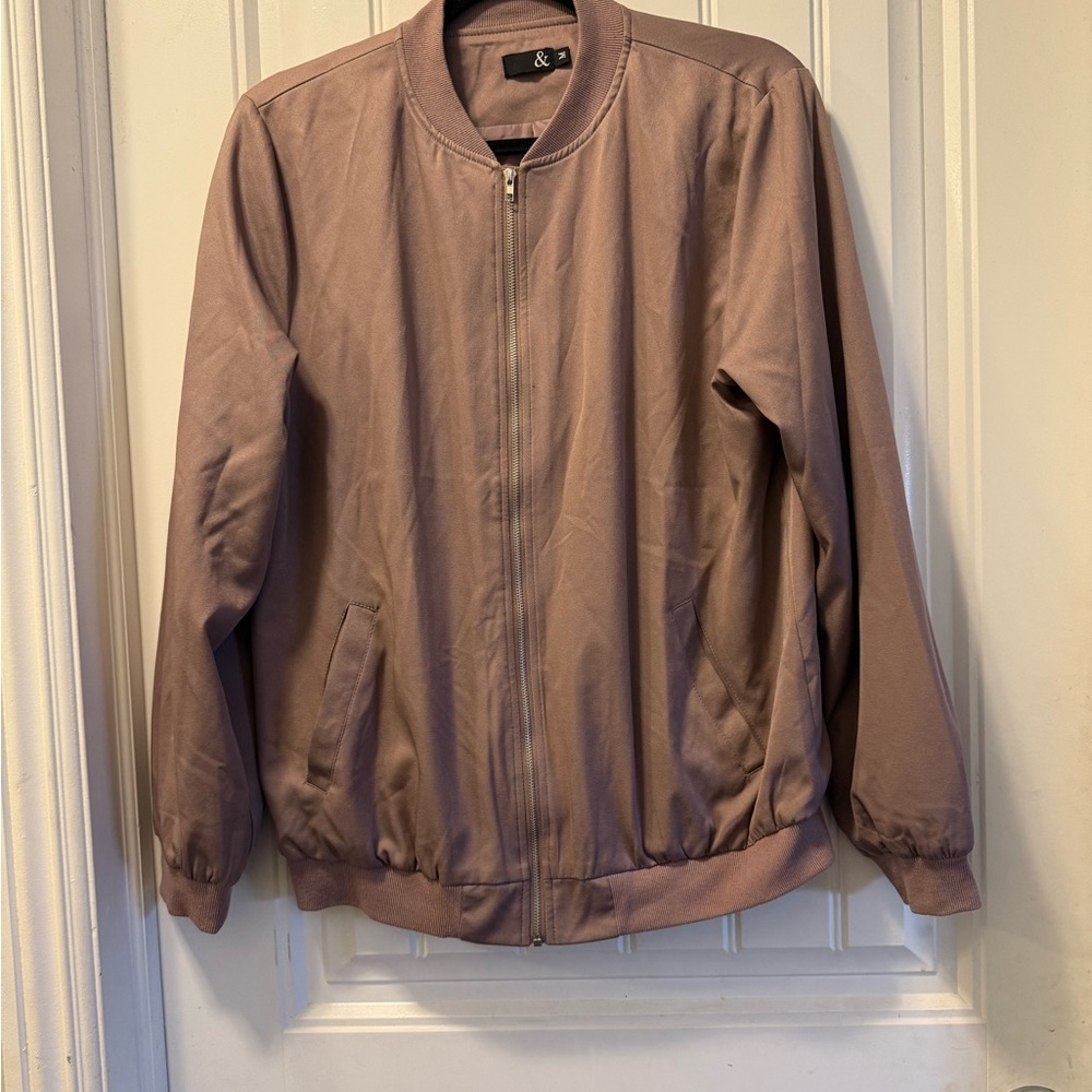 Grace & Lace Mauve Bomber Jacket